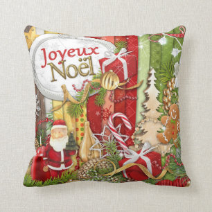 Coussin Joyeux Noel ( French Joyeux Noël )