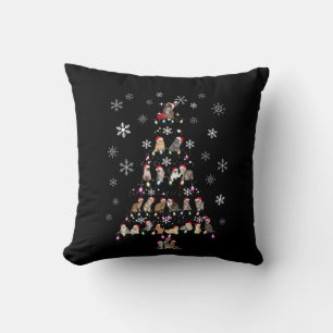 Coussin Joyeux Noël Joli sapin de Noël en chats