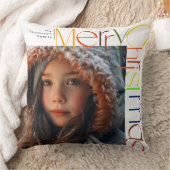Coussin Joyeux Noël joyeux lettres personnalisées photo (Couverture)