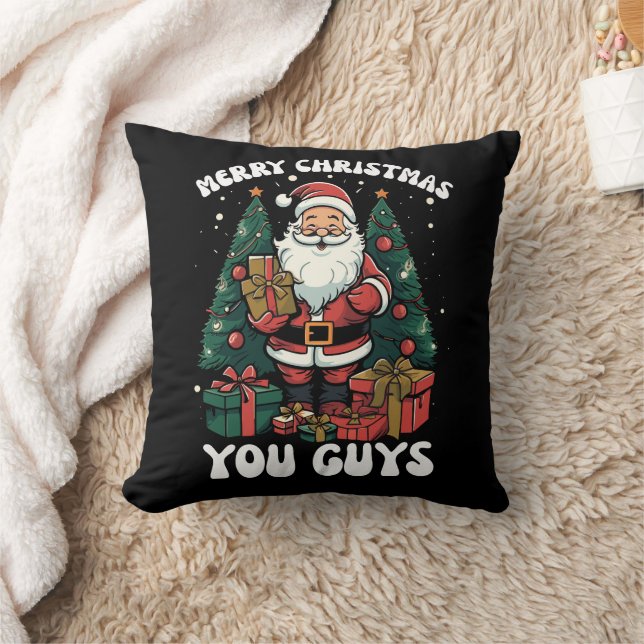 Coussin Joyeux Noël les gars Père Noël (Couverture)