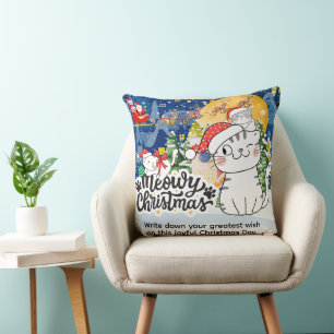 Coussin Joyeux Noël Miaou
