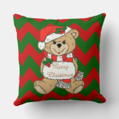 Coussin Joyeux Noël mignonne Nourriture de l'ours de Noël (Verso)