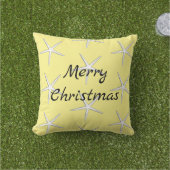 Coussin Joyeux Noël Motif d'étoile de mer blanche Cadeau J (Herbe)