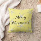 Coussin Joyeux Noël Motif Étoile de Mer Blanche Cadeau Jau (Couverture)