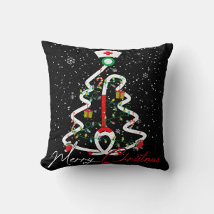 Coussin Joyeux Noël Nurse Funny PICU Nurse Noël