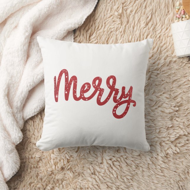 Coussin Joyeux Noël Paillettes Vacances  (Couverture)