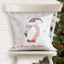 Joyeux Noël Père Noël Flamant rose Typographie rou