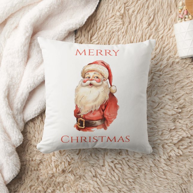 Coussin Joyeux Noël Père Noël Vintage (Couverture)