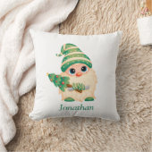 Coussin Joyeux Noël personnalisé mignon Gnome Boy (Couverture)
