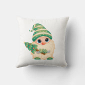Coussin Joyeux Noël personnalisé mignon Gnome Boy (Verso)