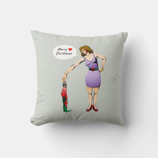 Coussin Joyeux Noël Petit Elfe (Recto)