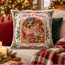 Joyeux Noël Photo Arc en Ruban Baies de Houx