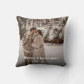 Coussin Joyeux Noël Photo Sombre Crépusculaire (Verso)