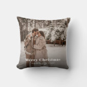Coussin Joyeux Noël Photo Sombre Crépusculaire (Recto)