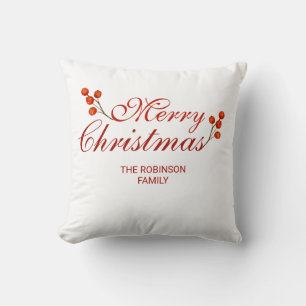 Coussin Joyeux Noël Red Berries