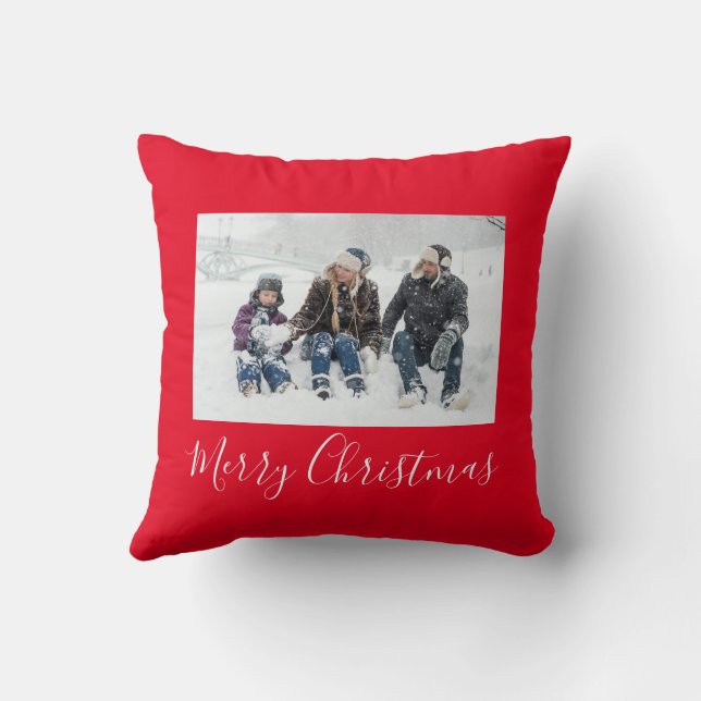 Coussin Joyeux Noël rouge (Verso)