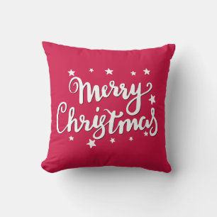 Coussin Joyeux Noël rouge et blanc