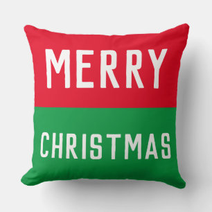 Coussin Joyeux Noël Rouge et Vert