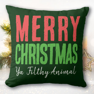 Coussin Joyeux Noël, sale bête