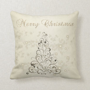 Coussin Joyeux Noël,Sapin de Noël,Paillettes