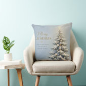 Coussin Joyeux Noël Sapin enneigé (Chaise)