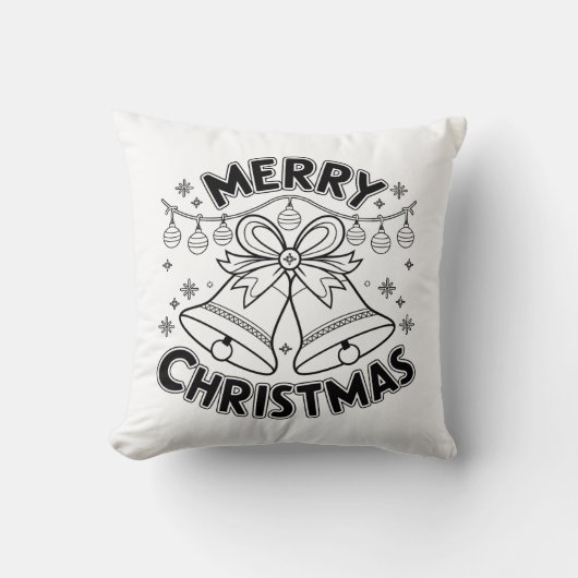 Coussin Joyeux Noël Tekst Design - Classique Noël (Recto)