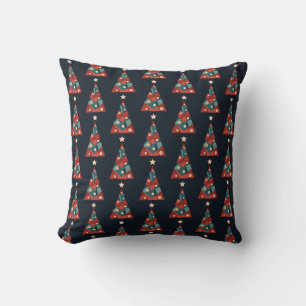 Coussin Joyeux Noël vacances art abstrait sapin de Noël