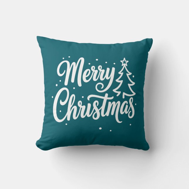 Coussin Joyeux Noël vacances mignonnes (Recto)