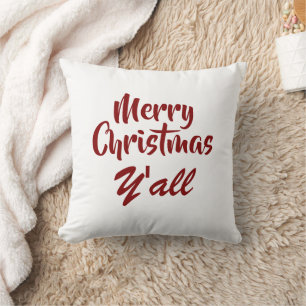 Coussin Joyeux Noël Y'all
