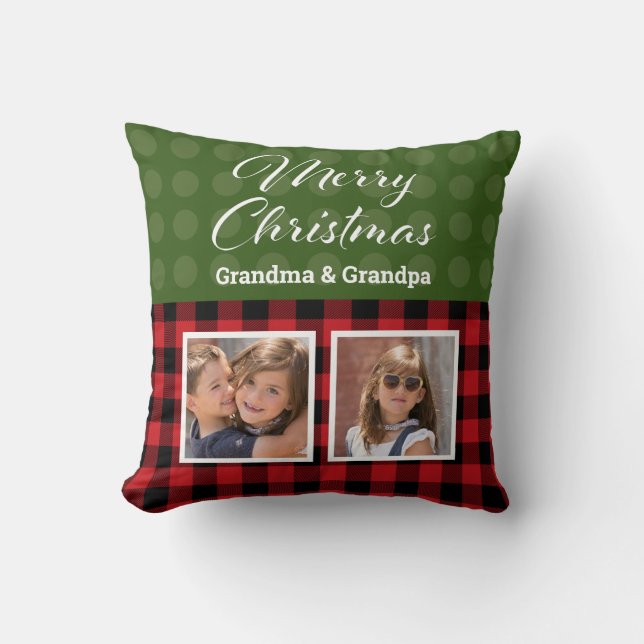 Coussin Joyeux Oreille photo de Noël 2 (Recto)