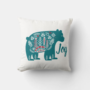 Coussin Joyeux Ours nordique Scandia