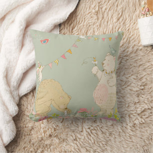 Coussin Joyeux ours printaniers
