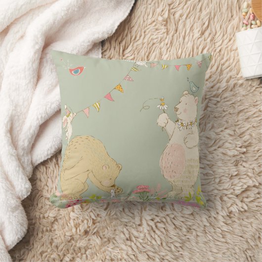Coussin Joyeux ours printaniers (Couverture)