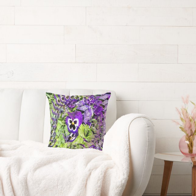 Coussin Joyeux Pansies... (Canapé)