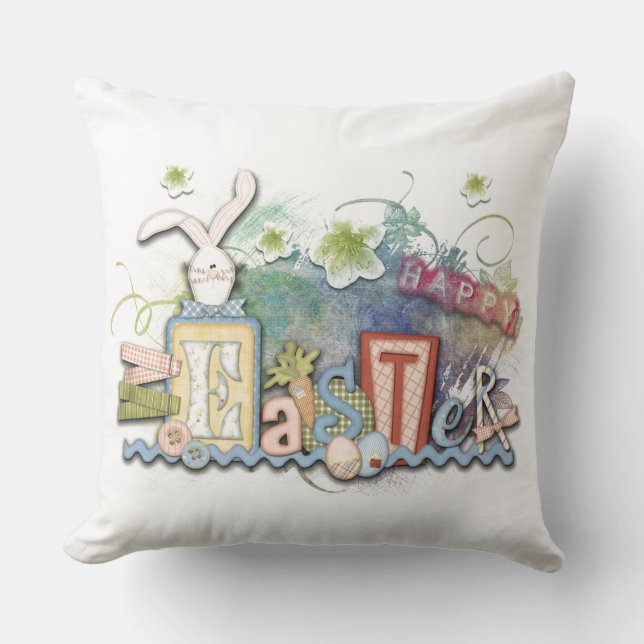 Coussin Joyeux Pâques (Recto)