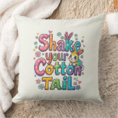 Coussin Joyeux Pâques de Pâques, secouez votre queue de co (Couverture)