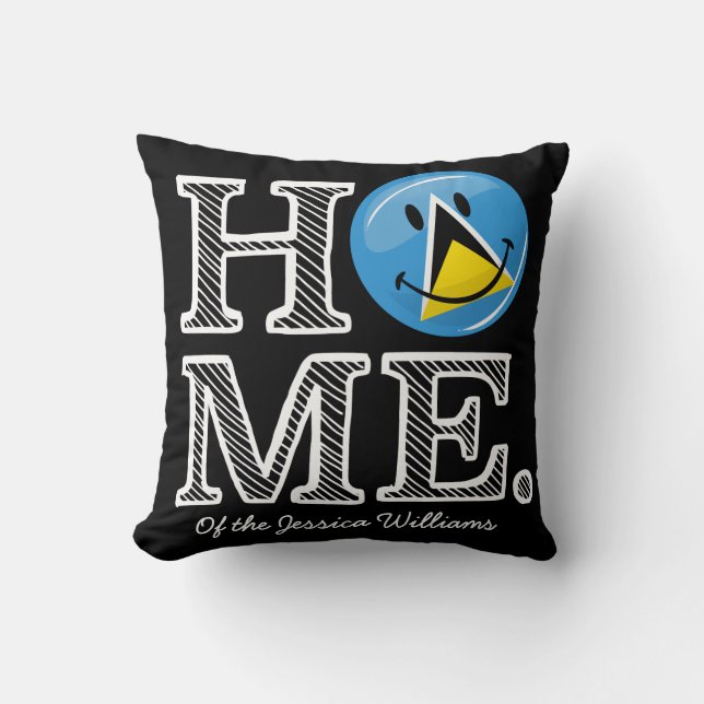 Coussin Joyeux pavillon de campagne de St. Lucian (Recto)