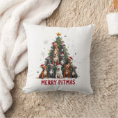 Coussin Joyeux Pitmas Pitbull Chien Pull de Noël Moche Tr (Couverture)