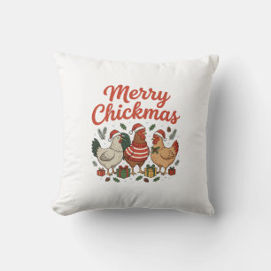 Coussin Joyeux Pouletmas Poulet Noël