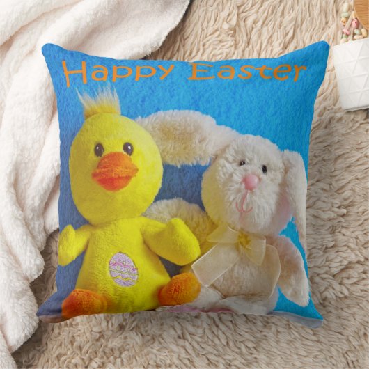 Coussin Joyeux poussin de Pâques + lapin (Couverture)