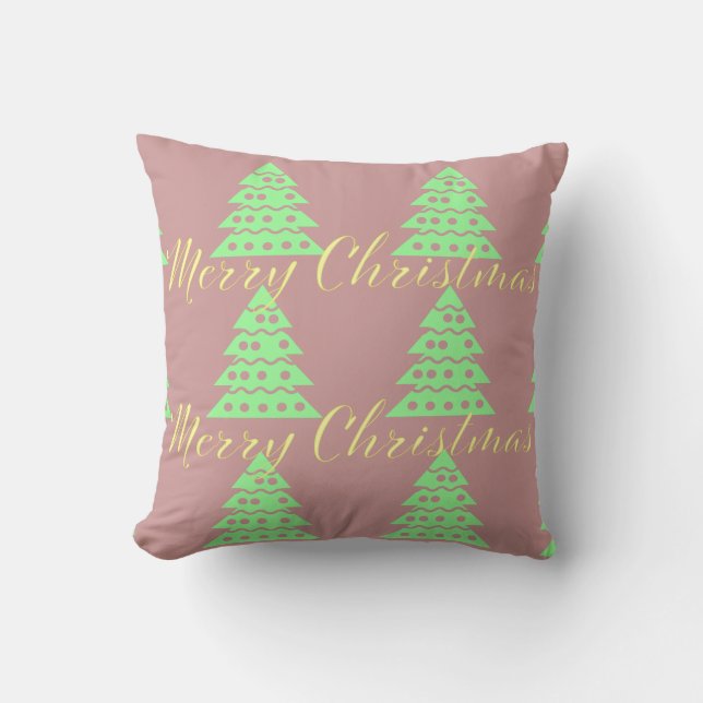 Coussin Joyeux sapin de Noël (Recto)