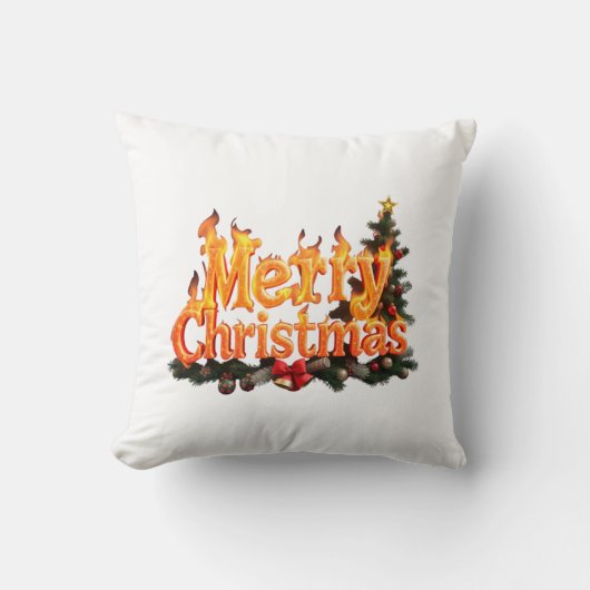 Coussin Joyeux sapin de Noël (Recto)