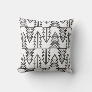 Coussin Joyeux sapin de Noël abstrait géométrique moderne