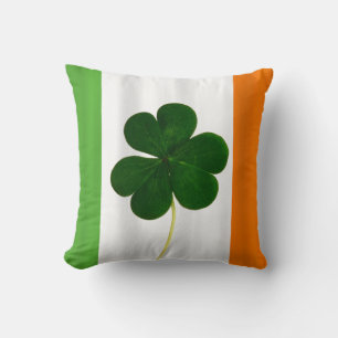 Coussin Joyeux Shamrock du drapeau irlandais de la Saint-P