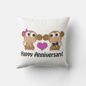 Coussin Joyeux singes d'anniversaire (Verso)