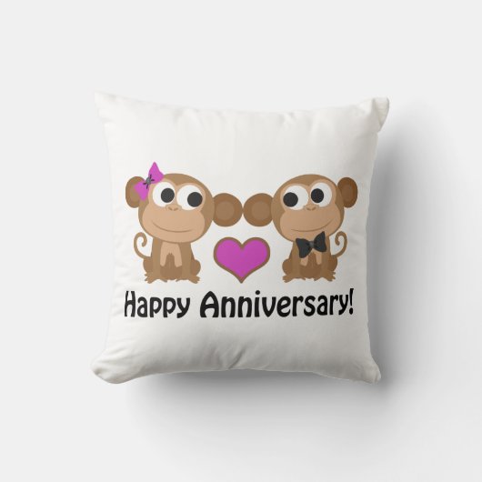 Coussin Joyeux singes d'anniversaire (Recto)