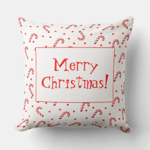 Coussin Joyeux Sucres de canne de Noël Jouer l'oreiller