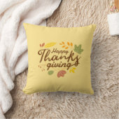Coussin Joyeux Thanksgiving Décoration de maison de feuill (Couverture)
