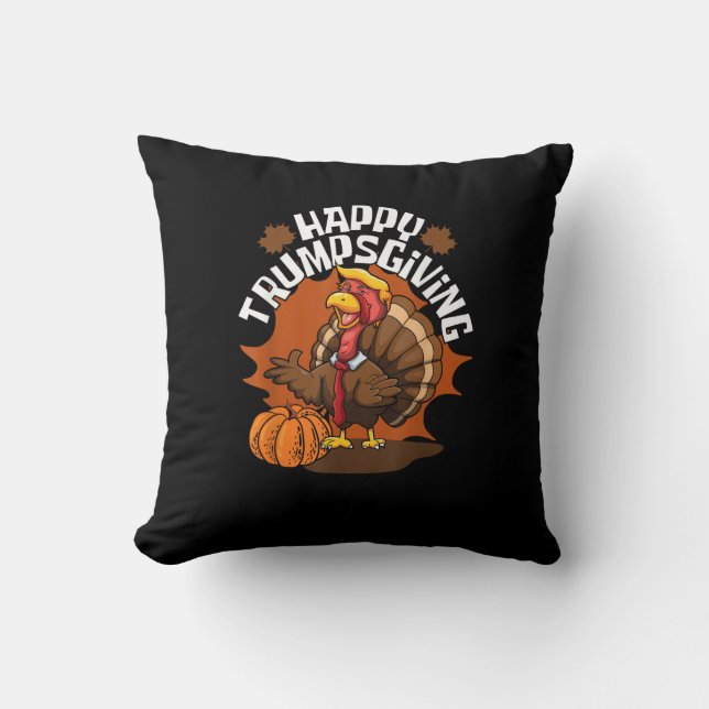 Coussin Joyeux Trumpsgiving Funny Thanksgiving Trumpkin Us (Recto)