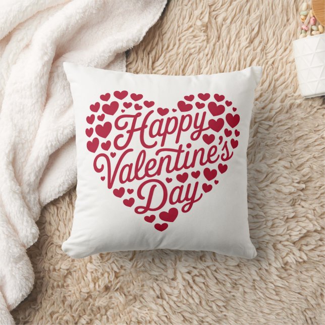 Coussin Joyeux Valentines Day Valentine Love Heart (Couverture)